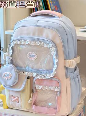 多巴胺书包女生小学生三到六年级大容量初中女生双肩包高颜值揹包