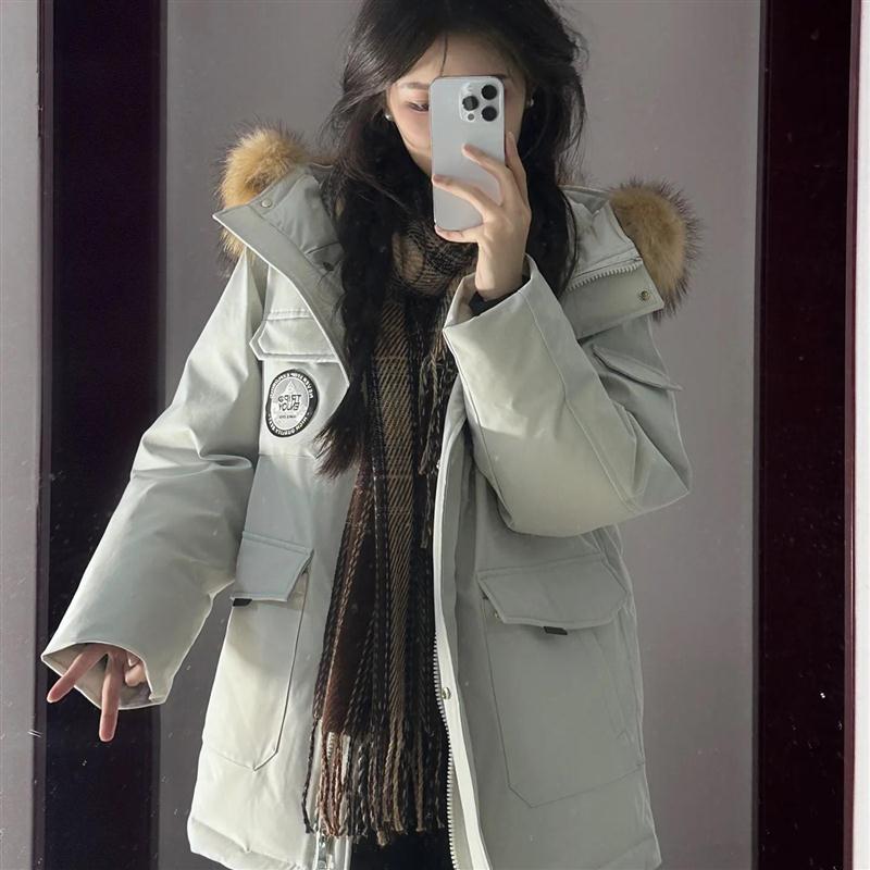 工装羽绒棉服女2024冬季新款韩版宽松加厚棉衣外套爆款棉袄派克服