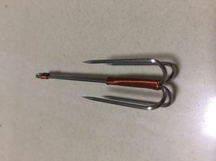 自制纯手工滩涂鱼跳跳鱼钩高硬度碳钢锋利五金钓鱼工具垂钓弯钩