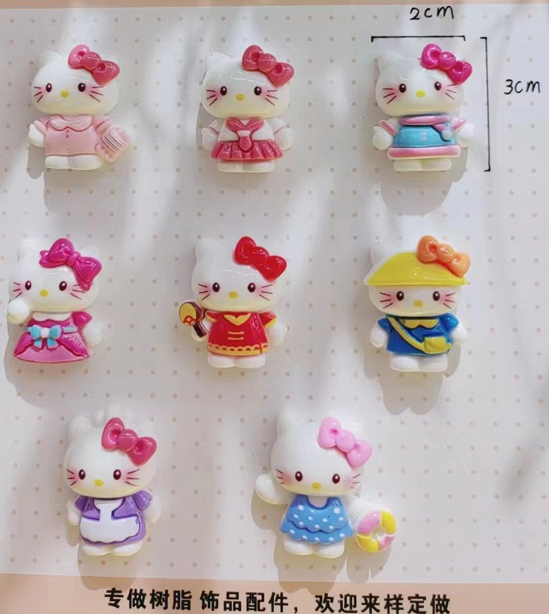 树脂亮面可爱卡通kt猫