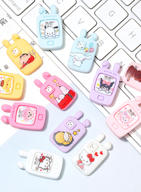 卡通迷你手机正反面 奶油胶diy手机壳发夹头饰水杯贴树脂配件饰品