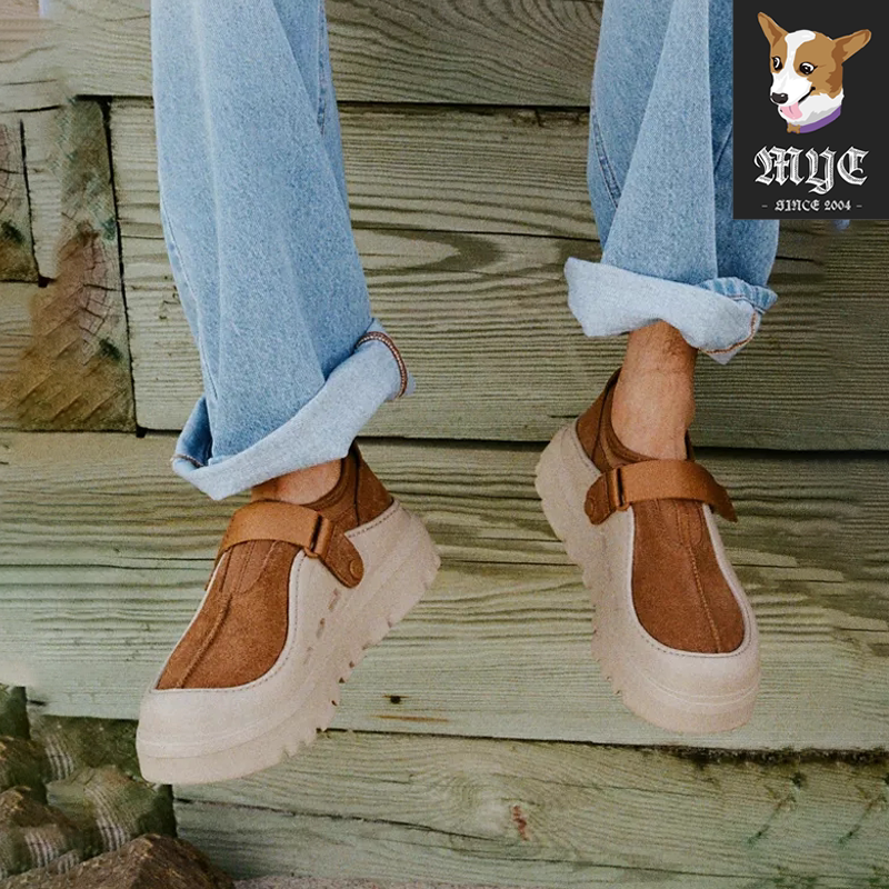 UGG PEAKMOD LOWCUT 棕色厚底耐磨包头一脚蹬懒人休闲鞋 1171355