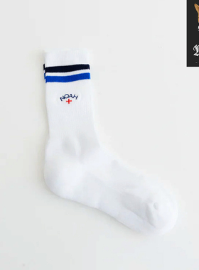 NOAH Tonal Striped Sock A295FW24BLU 男女运动休闲长袜