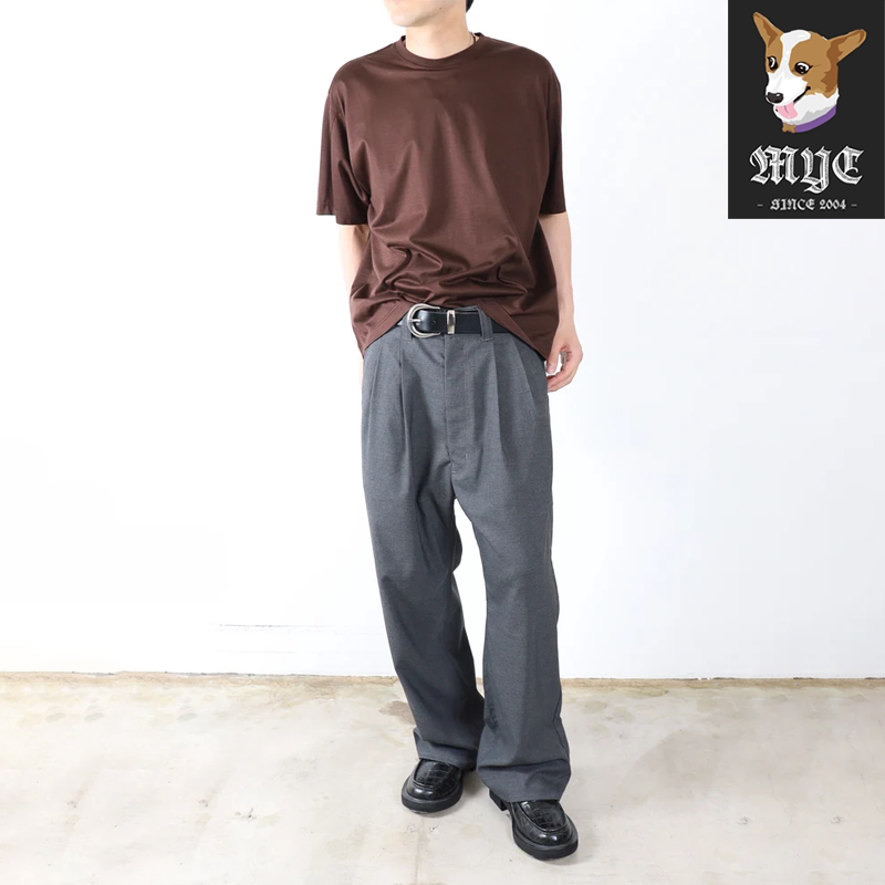 JIEDA TWO TUCK SLACKS 纯色简约男款双褶宽松廓形休闲裤 25AW