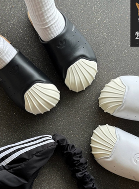 Adidas阿迪达斯ADIMULE SUPERSTAR 黑白贝壳头一脚蹬拖鞋 LC0411
