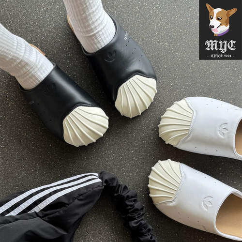 Adidas阿迪达斯ADIMULE SUPERSTAR 黑白贝壳头一脚蹬拖鞋 LC0411