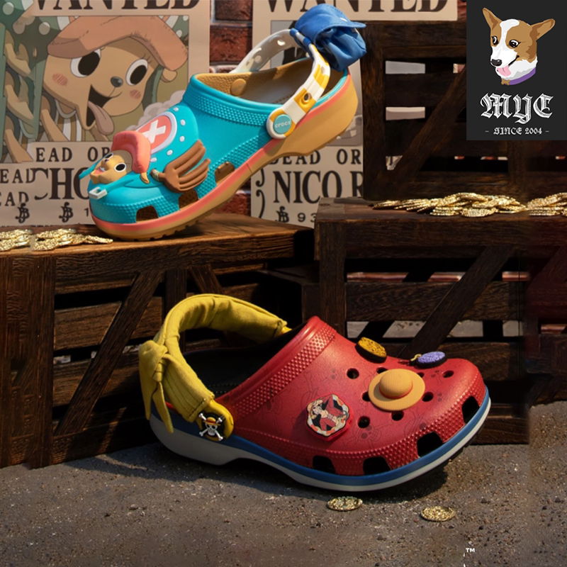 卡骆驰Crocs x ONE PIECE 海贼王路飞乔巴千里阳光号彩色洞洞鞋