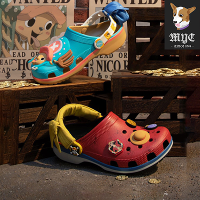 卡骆驰Crocs x ONE PIECE 海贼王路飞乔巴千里阳光号彩色洞洞鞋