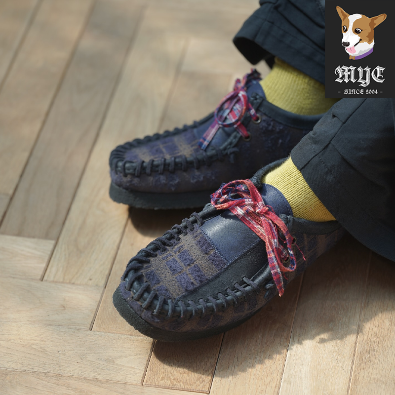 其乐Clarks Wallabee X Nicholas Daley 低帮海军蓝格休闲袋鼠鞋