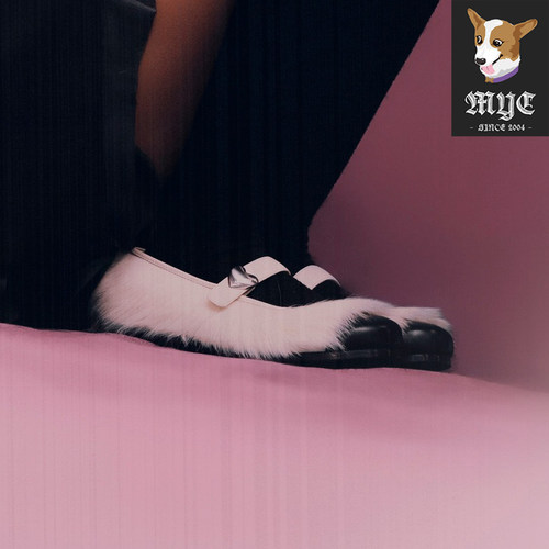 UGG x AMBUSH Mary Jane联名款女子平底毛毛百搭玛丽珍休闲运动鞋