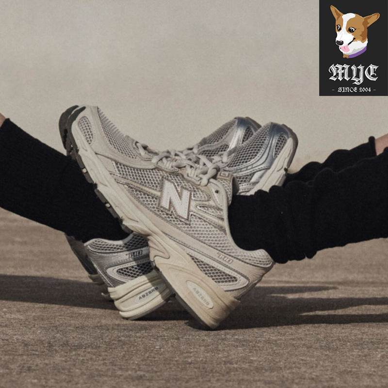 New Balance NB740 男女银白色复古网眼透气低帮休闲运动跑步鞋