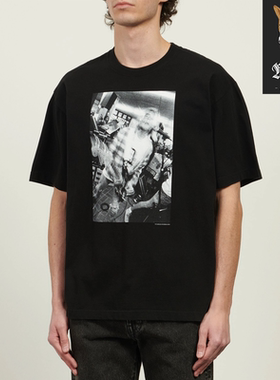折扣NEIGHBORHOOD x CHARLES PETERSON 字母摇滚图案短袖T恤 25AW