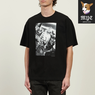 折扣NEIGHBORHOOD x CHARLES PETERSON 字母摇滚图案短袖T恤 25AW