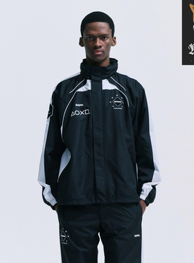 F.C.R.B WARM UP JACKET 黑白宽松防水透气休闲热身训练夹克外套