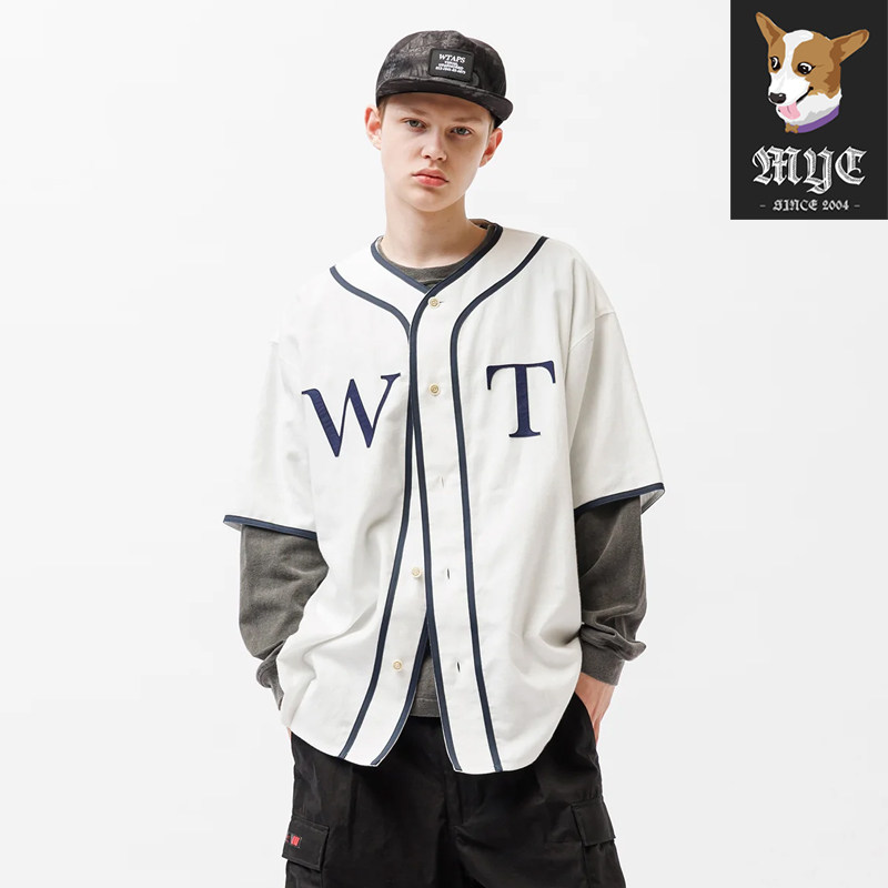 WTAPS LEAGUE /SS/COTTON. TWILL 无领套头棒球短袖衬衫 26SS