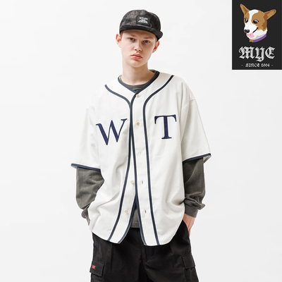 WTAPS LEAGUE /SS/COTTON. TWILL 无领套头棒球短袖衬衫 26SS