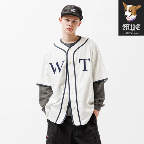 WTAPS LEAGUE /SS/COTTON. TWILL 无领套头棒球短袖衬衫 26SS