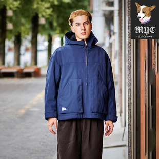 SERVICE 蓝色拉链户外防风工装 BOA DUCK 夹克外套 LINED FRESH