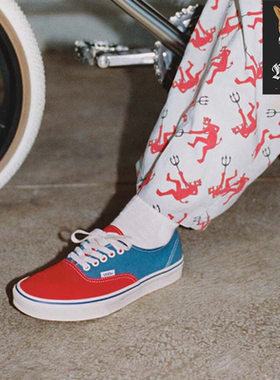 VANS马丁同款蓝红拼色帆布板鞋