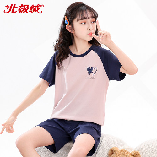 儿童睡衣套装女童纯棉薄款
