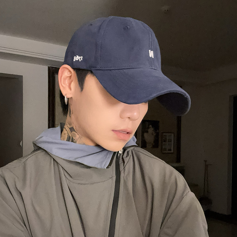 男士鸭舌帽男款宽帽檐大脸显脸小