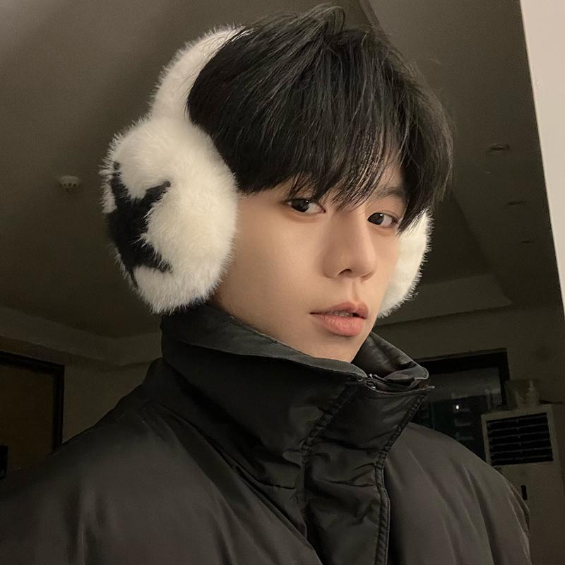 薇薇蜜桃防风护耳套五角星毛绒