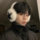 2024新款 防风护耳套男冬季 防冻耳包耳暖五角星毛绒绒耳罩学生户外