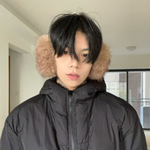 毛绒耳套保暖防冻冬季 2025新款 韩系百搭潮仿兔毛男士 护耳东北旅游