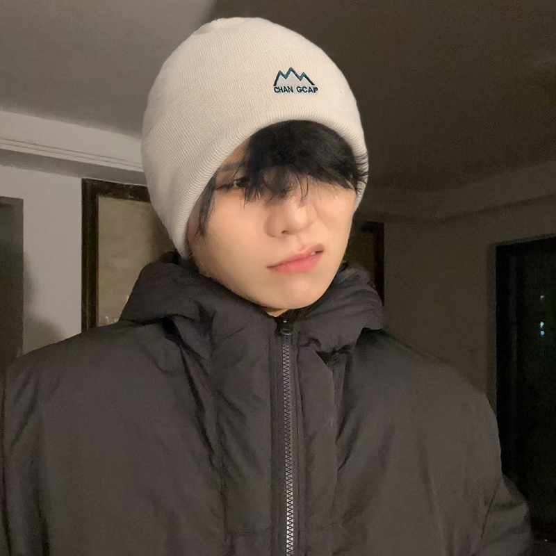 2025新款川西大头围针织毛线帽男