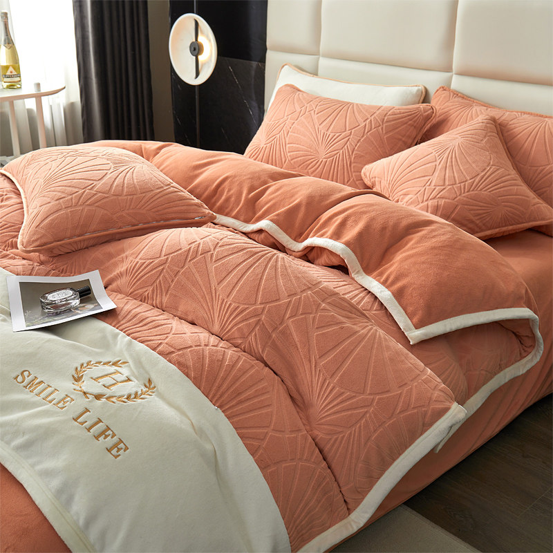 牛奶绒被套欧式轻奢高级立体雕花绒法兰绒冬天加厚双面绒毛绒被罩,床上用品,被套,淘宝优惠券,粉丝福利购,淘宝优惠卷