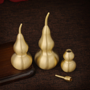 黄铜手工平安葫芦摆件好运汽车全铜挂件家具工艺品办公室潮流礼品