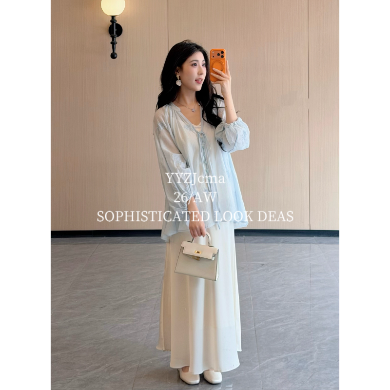 YYZJcma孕妇装 【出游日记】夏季新品2026孕妈减龄显瘦两件套套装