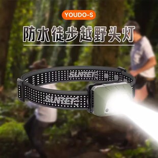 山力士悦动S户外头灯LED强光超亮充电感应登山露营超长续航头戴式