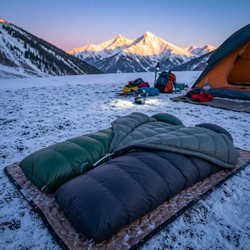 黑冰鹅羽绒睡袋E700成人户外E400信封E1000露营野营便携隔脏拼接