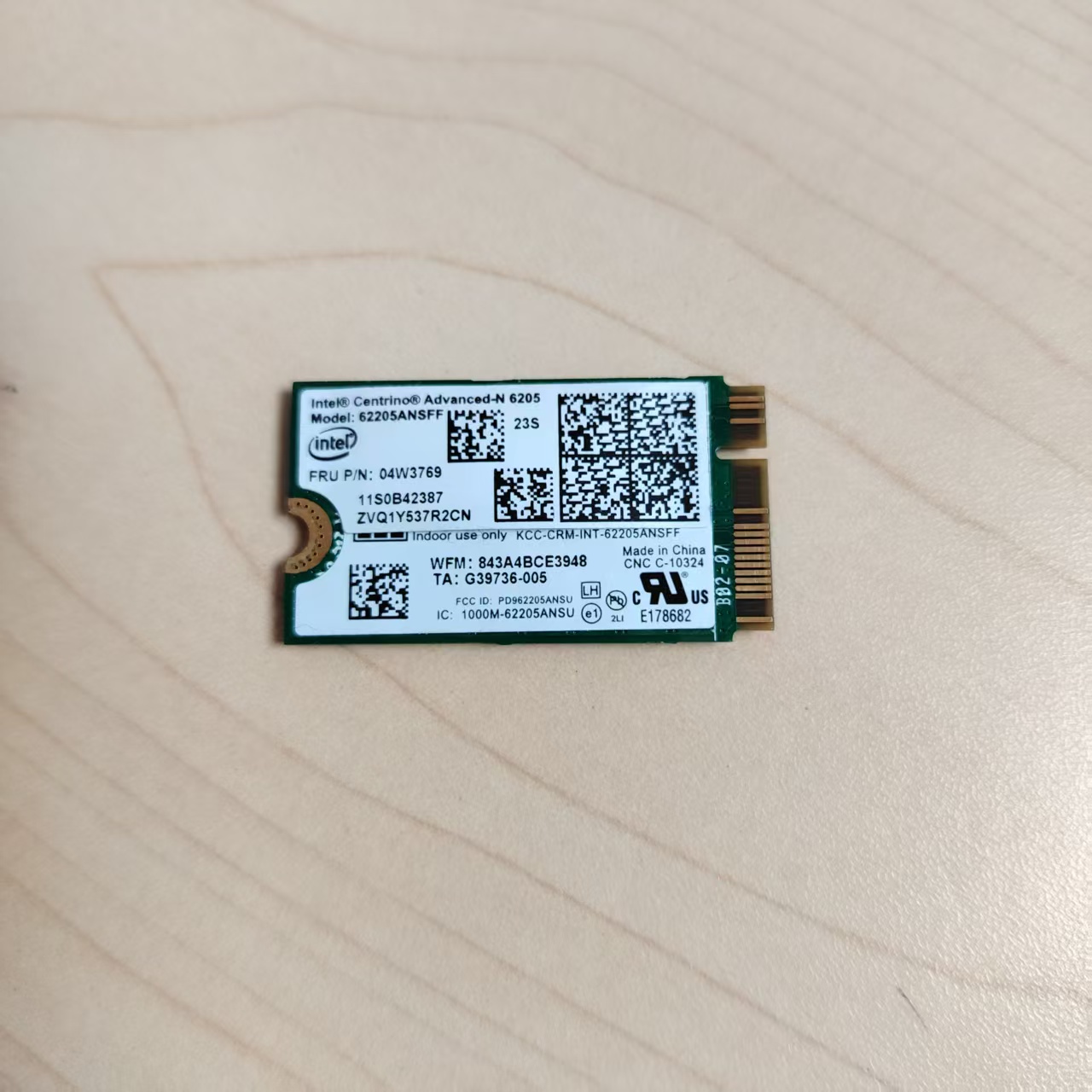 联想 Thinkpad X1 Carbon 1st专用无线网卡Intel 6205双频04W3769