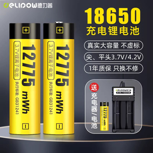 德力普尖头18650锂电池小风扇