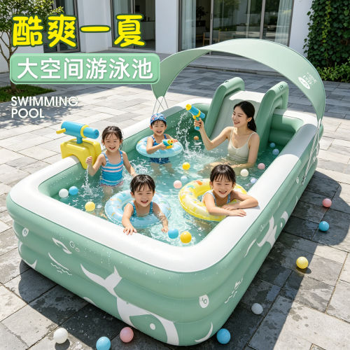 【三倍加厚防漏气】儿童充气泳池