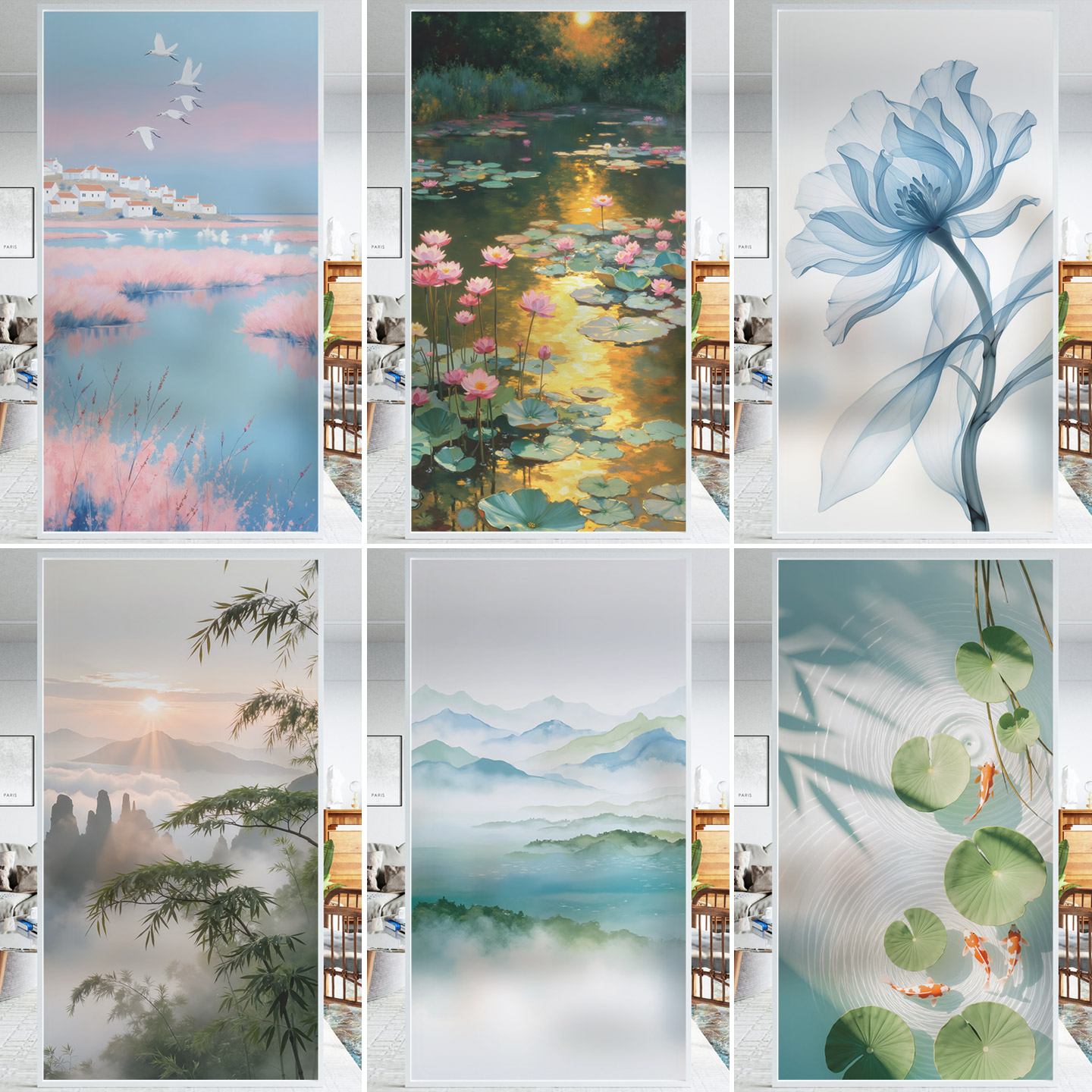 透光不透明静电免胶可撕玻璃膜洗手间厕所防窥贴纸保护隐私防走光