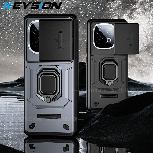 适用IQOO Z10 Turbo Pro推窗手机壳车载磁吸指环支架防摔套高级手机套VIVO Y300 GT商务男女款多功能保护壳