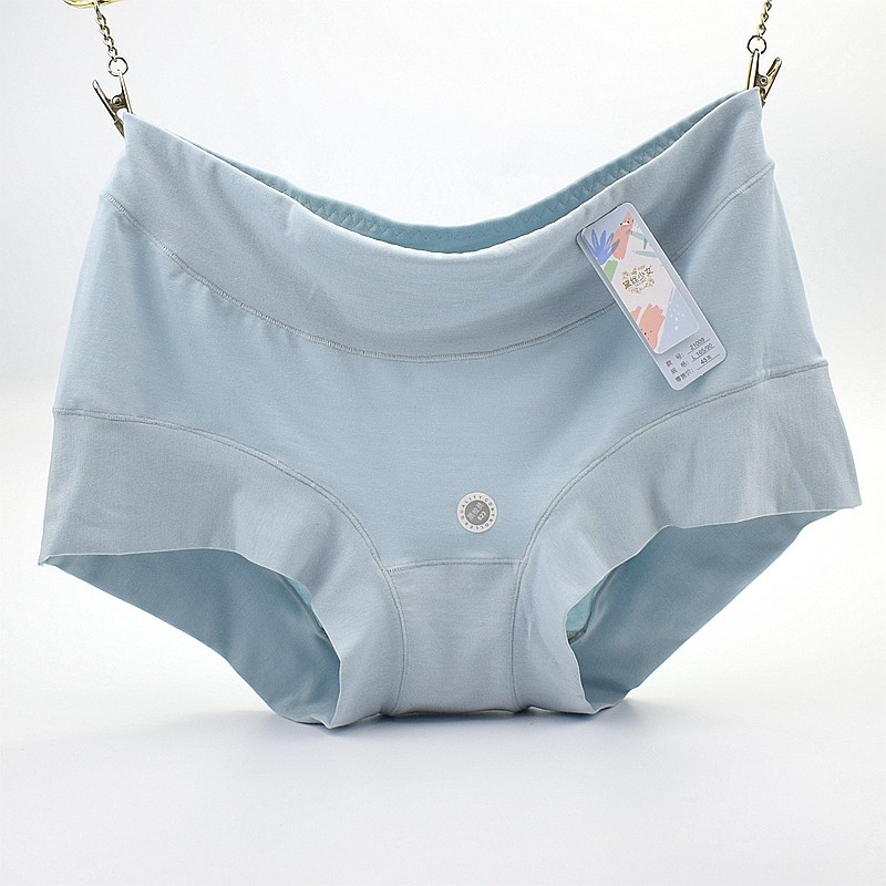 3条黛丝少女中腰莫代尔内裤女士小平脚短裤头抑菌底裆女内内纯色