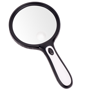 放大镜高清正品老人用 儿童不伤眼 鉴定专用 随身携带维修用阅读带灯100倍放大镜子维修手机手持30倍光学珠宝