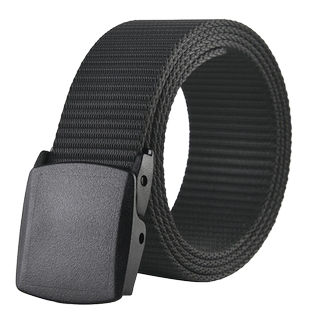 腰带男帆布皮带年轻人青年学生女无休闲无金属自动扣裤带简约布带