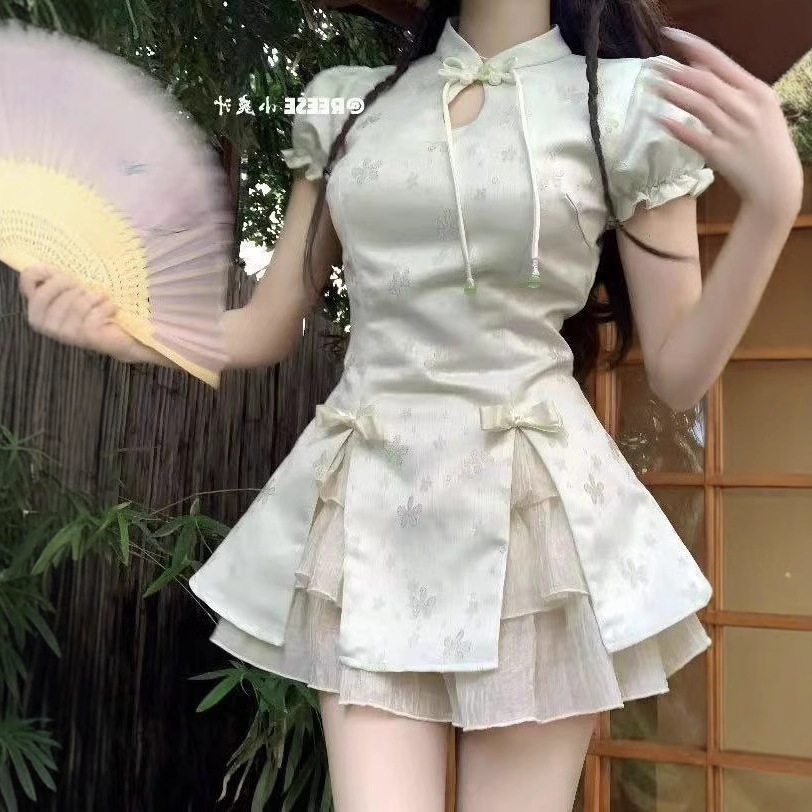 新中式改良旗袍小个子连衣裙