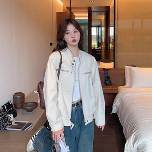 美式冲锋衣外套女2026新款秋季超火减龄短款小个子夹克上衣棒球服