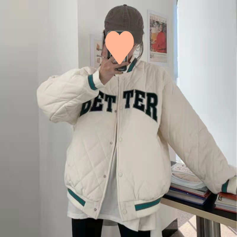 大码女装胖mm菱格棉服女冬季宽松