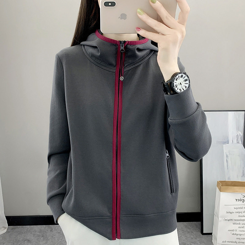 春秋女户外连帽开衫风衣弹力亲肤
