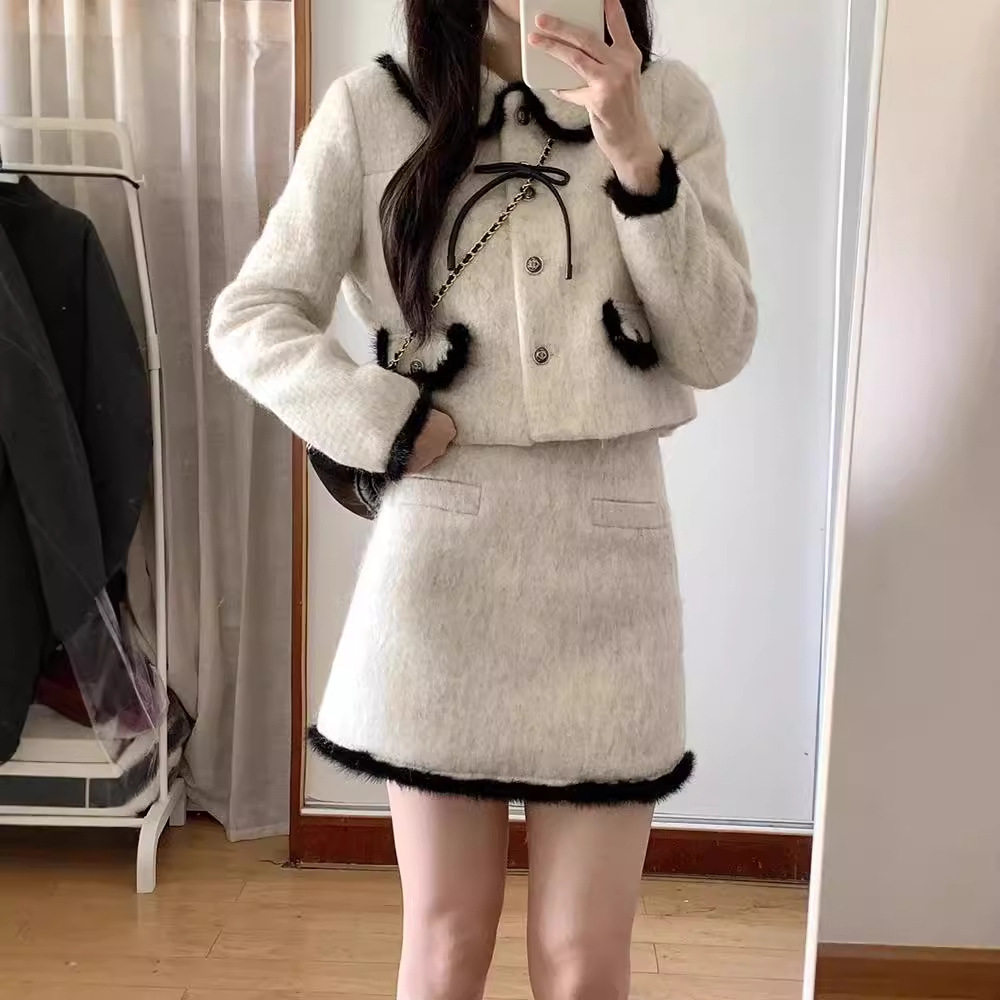 早初秋韩系小香风女装一整套