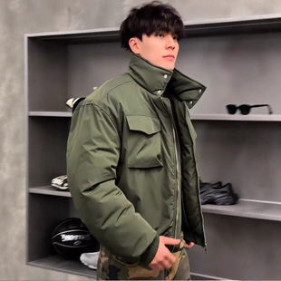 轻骑兵棉服夹克外套男款秋冬季廓形短款高级感痞帅飞行员棒球服潮