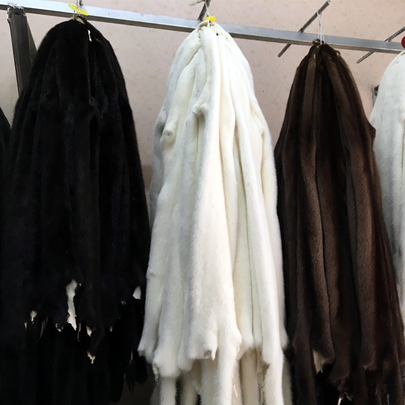 定制水貂毛獭兔整皮diy西服领