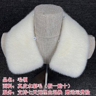 整皮水貂毛领子大翻领单卖现货足